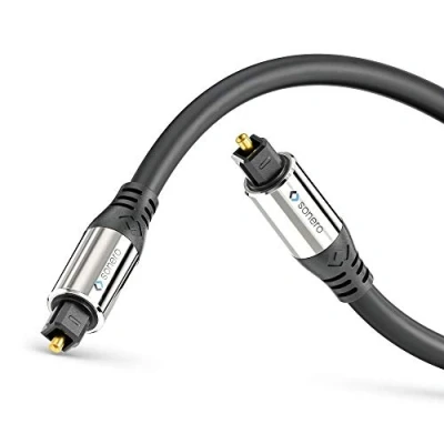 Abbildung von Sonero® Premium optisches Toslink Kabel, vergoldete Kontakte, schwarz, 0,50m