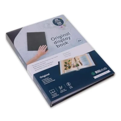 Abbildung von Rillstab Sichtmappe A4 60 Hüllen schwarz