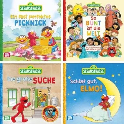 Abbildung von 4er Set Maxi Mini 45: Sesamstraße: 4 Vorlesegeschichten mit den beliebten Figuren aus der Sesamstraße ab 3 Jahren im Mitnahmeformat (Nelson Mini: Maximaler Vorlesespaß!)
