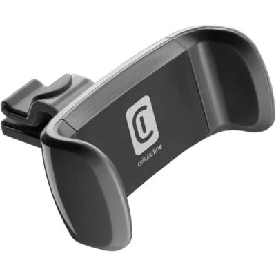 Abbildung von cellularline Spin AIR Smartphone Halterung fürs Auto Kompatibel mit Standard Luftauslässen 360 Drehung Zugang zu Tasten, Anschlüssen und Display des Telefons Schwarz ​