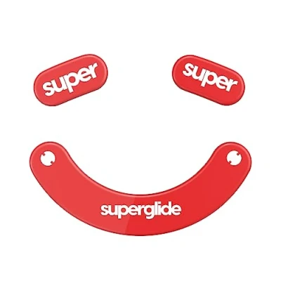 Abbildung von Superglide2 Steuerbare Geschwindigkeit, strukturierte Oberfläche, glatte Mausfüße/Gleiter, hergestellt aus ultrastarkem Glas, und langlebige Sohle für Razer Viper V2 Pro, Rot