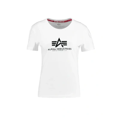 Abbildung von Alpha Industries NEW Tshirt print, Damen, Größe: XS, White/metalgold