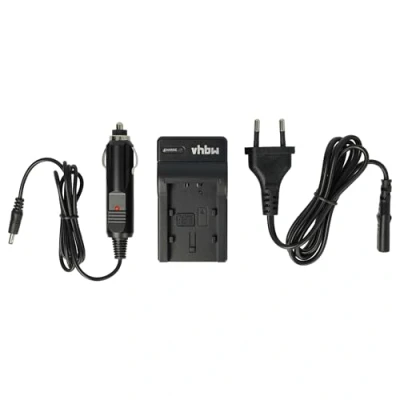 Abbildung von vhbw Ladegerät kompatibel mit Samsung HMX H200BP, H200, F90 Kamera Camcorder/Akku Ladeschale, Kfz Adapter, Ladestandsanzeige