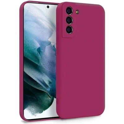 Abbildung von MyGadget Hülle für Samsung Galaxy S21 Plus Zweilagige Handyhülle mit Kameraschutz Cover Innenfutter &amp; Silikon außen Wein Rot