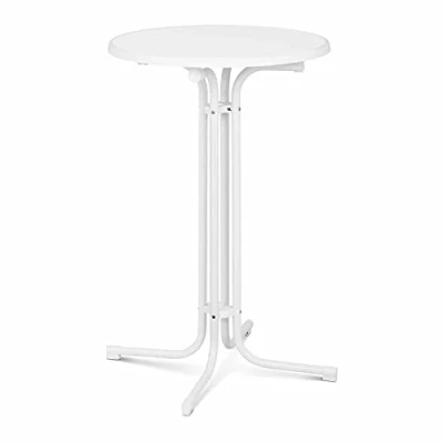 Abbildung von Royal Catering RC BIS70FW Stehtisch rund klappbar Ø 70 cm weiß 110 hoch Bistrotisch Gastronomie