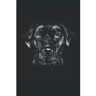 Abbildung von Notizbuch: Labradore Notizbuch 6x9 Zoll DIN A5 120 Seiten Punktraster Hunde Notizheft Hundekopf Tagebuch Hund Schreibheft Hundehalter Geschenk