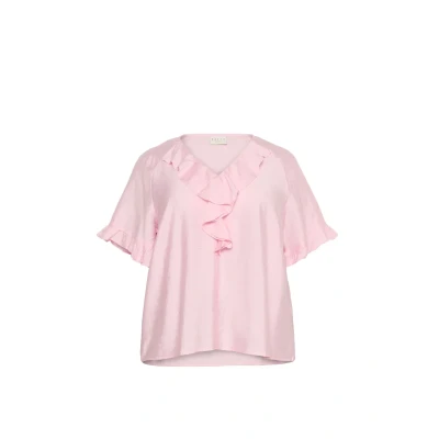 Abbildung von Kaffe Curve Kcmeriana Bluse, Damen, Größe: 48, Pink lady
