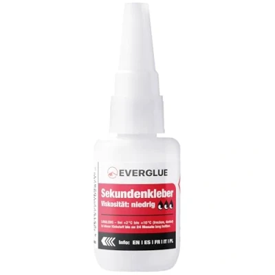 Abbildung von Everglue Sekundenkleber Cyanacrylat niedrigviskos 20g Dosierflasche, (1 tlg)