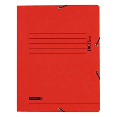 Abbildung von NEU Sammelmappe FACT!plus DIN A4, aus Karton, rot, mit Gummizug
