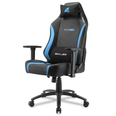 Abbildung von Sharkoon Skiller SGS20 Gaming Chair, Kunstlederbezug Schwarz/Blau