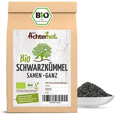 Abbildung von Schwarzkümmelsamen Bio ganz (250g) original nigella sativa ägyptischer Schwarzkümmel Samen vom Achterhof