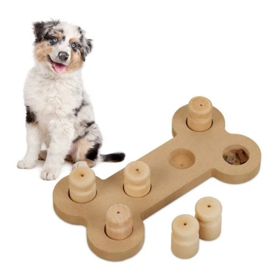 Abbildung von relaxdays Tier Intelligenzspielzeug für Hunde, Faserplatte