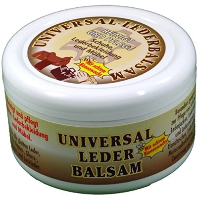 Abbildung von Universal Lederbalsam 250ml Reinigt und pflegt Lederbekleidung, Schuhe Möbel mit echtem Bienenwachs