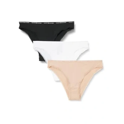 Abbildung von Tommy Hilfiger Brazilian 3 PACK Slip, Damen, Größe: 34, Misty blush/white/black