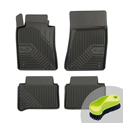 Abbildung von FROGUM No.77 Gummimatten Ganzjahresset von Auto Fußmatten Autofussmatten für Mercedes Benz E Klasse W211 2002 2009 Langlebiges TPE Material