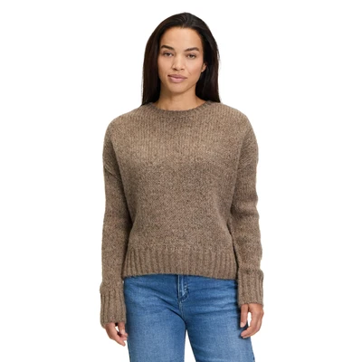 Abbildung von Cartoon Strickpullover, Damen, Größe: 36, Hellbraun