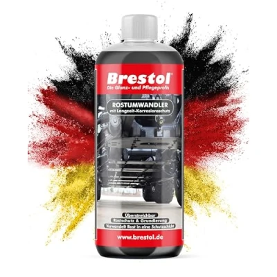 Abbildung von Brestol® ROSTUMWANDLER 1000 ml Rostkonverter &amp; Grundierung in einem Zug Rostschutz Rostlöser