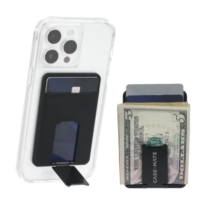 Abbildung von Case Mate 3 in 1 magnetische Brieftasche/Kartenhalter MagSafe Wallet [hält bis zu 2 Karten + Bargeld] Abnehmbare iPhone Brieftasche mit Ständer für 15 Pro Max/ Pro/15/14 Max/14