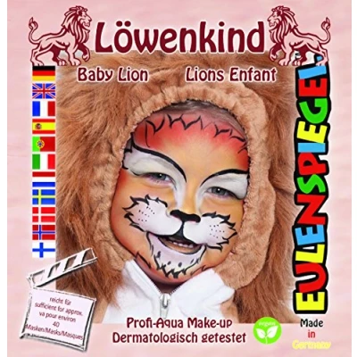 Abbildung von Eulenspiegel 203415 Schmink Set Löwenkind, für ca. 40 Masken, Schminkfarben, Karneval, Mottoparty