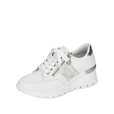 Abbildung von Rieker Keilsneaker, Halbschuh, Freizeitschuh, Schnürschuh, Sneaker mit Reißverschluss