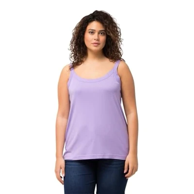 Abbildung von Ulla Popken Spaghetti Top, Damen, Größe: 50/52, Pale lilac