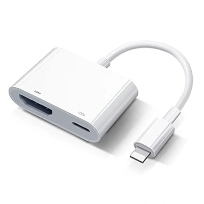 Abbildung von Digital Lightning AV Adapter [Apple MFI Zertifiziert] iPad HDMI auf Kabel Plug and Play für iPhone 14/13/12/SE/11/XS/XR/X/8/7/iPad TV/HDTV/Monitor/Projektor