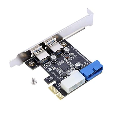 Abbildung von PCI e x1 auf USB 3.0 Erweiterungskartenadapter mit vorderer 19PIN Schnittstelle PCIE Erweiterungskarte 2 Anschluss, Karte Superschneller