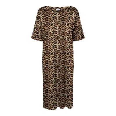 Abbildung von noisy may Damen NMMAYDEN 2/4 AOP DRESS LX Kleid, Natural/AOP:LEO, L