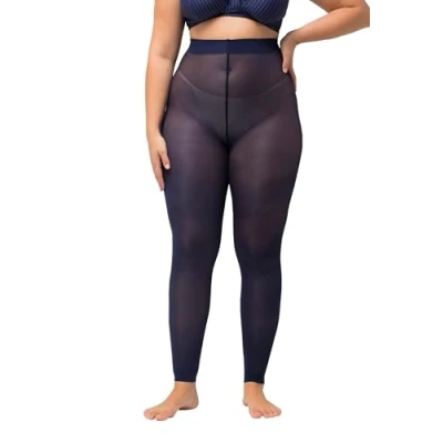 Abbildung von Ulla Popken Leggings Strümpfe, Damen, Größe: 60/62, Dunkelblau