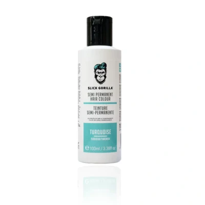 Abbildung von Slick Gorilla Semi permanente türkisfarbene Haarfarbe, vegan und tierversuchsfrei, 100 ml Türkis