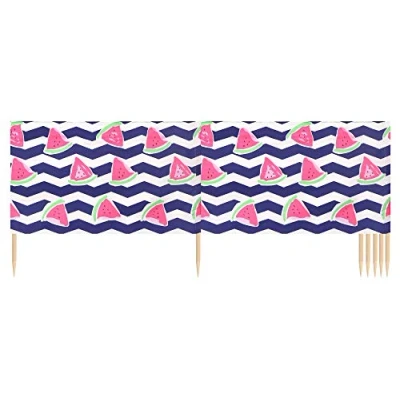 Abbildung von Ladeheid Windschutz Strand Sichtschutz mit Holzstab praktisches Zubehör LAEX001 (Bunte Streifen 6, 12 m)