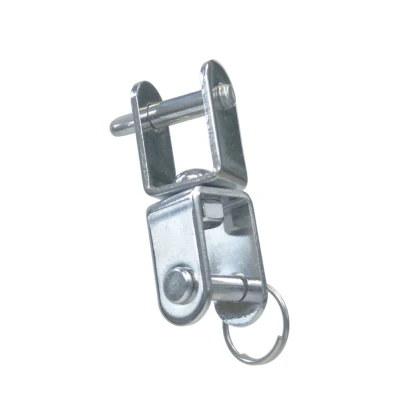 Abbildung von Wirbelschäkel flach Gabel 5 mm Edelstahl 304 (A2)