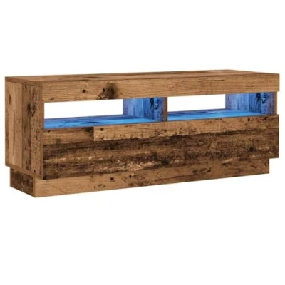 Abbildung von vidaXL TV Schrank mit LED Leuchten Altholz Optik 100x35x40 cm