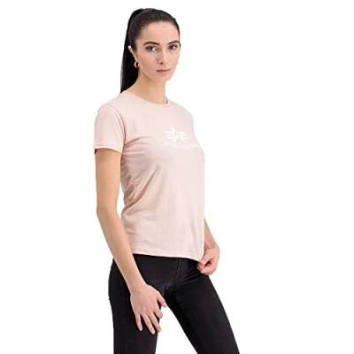 Abbildung von Alpha Industries Damen New Basic T Wmn Shirt, Pale Peach, XS