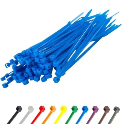 Abbildung von Gocableties Kabelbinder 100 Stück Blau, mm x 2,5mm mit 8,1 kg Zugfestigkeit, kleine Größe, dünn, UV Beständig Set