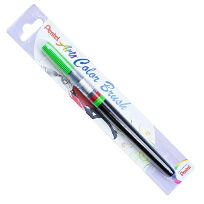 Abbildung von Pentel XGFL 111X Colour Brush, einzigartiger Pinselstift gefüllt mit Aquarelltinte, hellgrün, 1 Stück, 17.5 x 1.3 cm