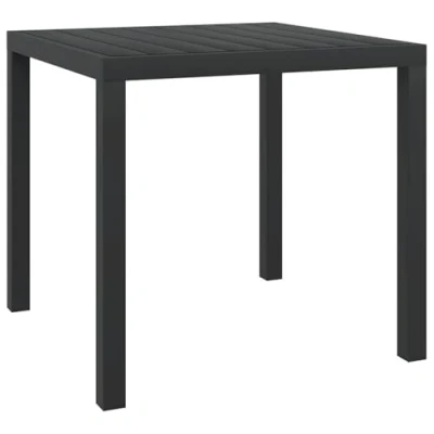 Abbildung von vidaXL Gartentisch Schwarz 80x80x74 cm Aluminium und WPC (1 St)