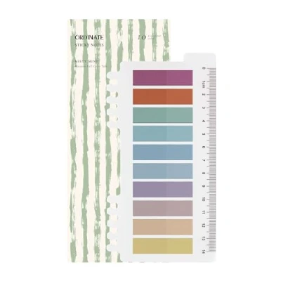 Abbildung von 200 Stück Haftnotizen Tabs, Gray Stile Pagemarker Selbstklebend Pastell Beschreibbare Haftstreifen Klebezettel mit Lineal für Seitenmarkierung Lesezeichen (F Misty Mint)