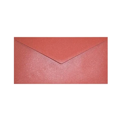 Abbildung von Netuno 100 Briefumschläge Perlmutt Rot 110x 220 mm 120g Aster Metallic Ruby lange Umschläge glänzend Briefkuverts mit Schimmer für Einladungskarten Geburtstagskarten Weihnachten