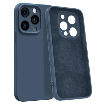 Abbildung von MyGadget Hülle für iPhone 14 Pro [ 4 Layer Struktur Schutzhülle ] Gummierte Handyhülle mit Soft Inlay &amp; Hardcase Cover außen Dunkel Blau