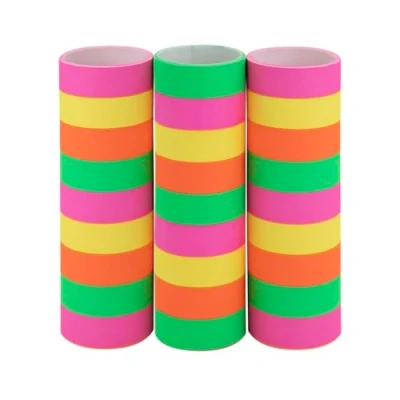 Abbildung von Idena 30559 Neon Luftschlangen, 3 Rollen mit je 9 Abrissen, aus FSC zertifiziertem Papier, als Party Deko oder zum Geburtstag