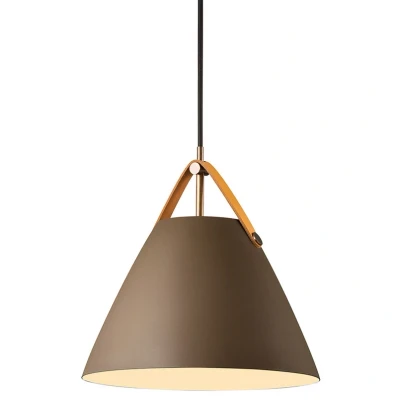 Abbildung von Hängeleuchte Strap mit Metallschirm beige, 27 cm