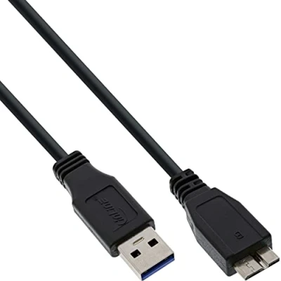 Abbildung von InLine 35450 USB 3.0 Kabel, A an Micro B, schwarz, 5m