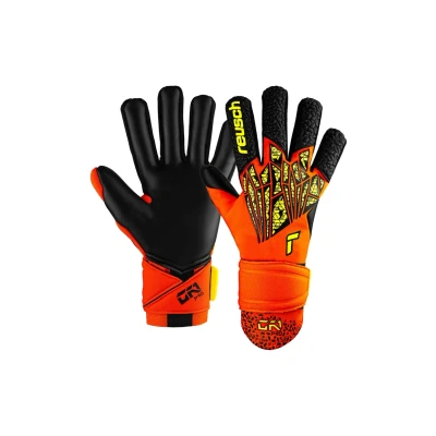 Abbildung von Reusch Torwart GK1 PRO Fingerhandschuh shock org saf yell blck, Größe: 9, blck