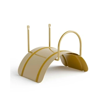 Abbildung von LIVLIG Schlauchhalter Wand, Gartenschlauch Aufhängung aus Stahl, Schlauchhalterung für Gartenschläuche 1/2&quot; bis 30m, Farbe: Gold