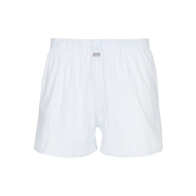 Abbildung von Jockey Woven Poplin Boxer Shorts Weiß Streifen Baumwolle Small Herren
