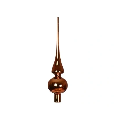 Abbildung von Christbaumspitze Glas 26cm hoch D=6cm Weihnachtsbaumspitze glänzend Christbaumschmuck &amp; Weihnachtsbaumschmuck Warm Orange