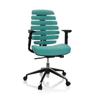 Abbildung von hjh OFFICE 714521 Profi Bürostuhl Ergo LINE II Stoff Türkis, ergonomischer Drehstuhl, GS geprüft, TÜV Süd nach DIN EN 1335 1, 2