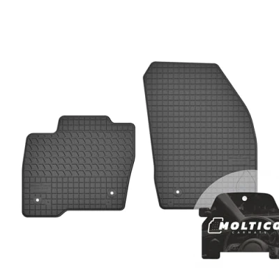 Abbildung von moto MOLTICO Vorne Gummimatten Auto, 2 teiliges Set, Allwetter Gummi Fußmatten mit Rand, Antirutsch &amp; Wasserfest Autoteppiche passend für Ford Edge II (20162021)