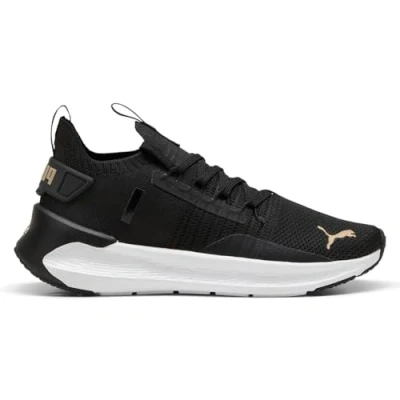 Abbildung von PUMA Damen SOFTRIDE Symmetry FUZION WN&#039;s Straßen Laufschuh, Black Gold, 42.5 EU